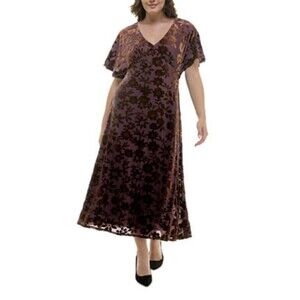 Velvet Burnout Dress Y2K Whimsigoth Fairy Grunge Babydoll Regency Dark Floral 14